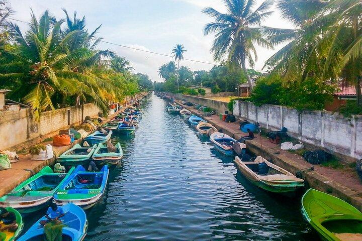 Passeio de barco pelo canal holandês saindo de Negombo