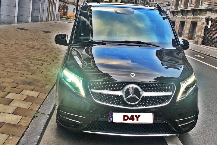 Privat transfer fra BRU Lufthavn - - > Brugge MB V-CLASS 7 PAX
