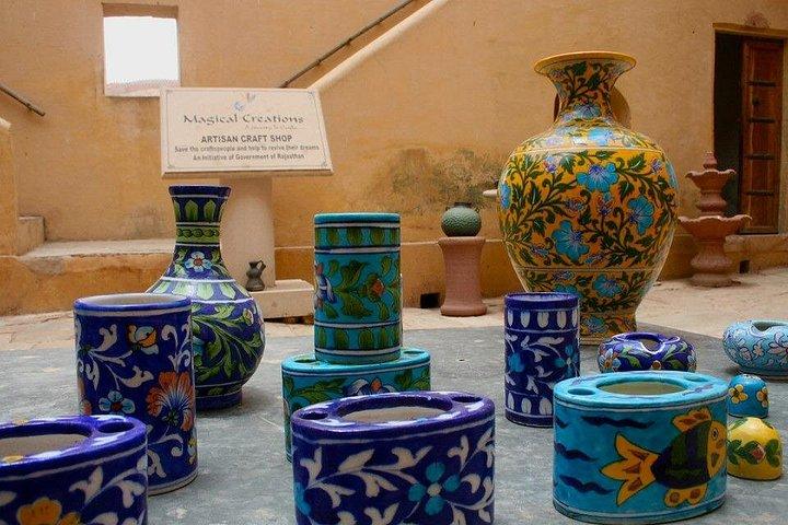 ジャイプールの有名な青い陶器 - ワークショップ