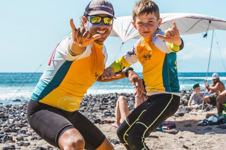 Cours de surf privé en famille
