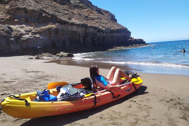 Excursion en kayak et plongée dans les grottes de Grande Canarie