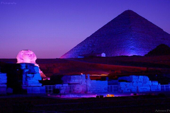 Sound and Light Show på pyramiderne