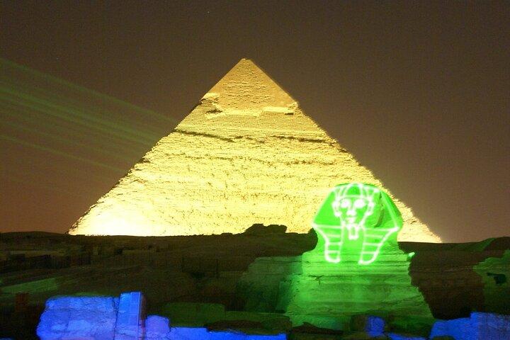 Sound and Light Show på pyramiderne