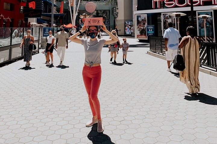 Privat LA-fotografering på Universal CityWalk Hollywood med ikoniska fotooperationer