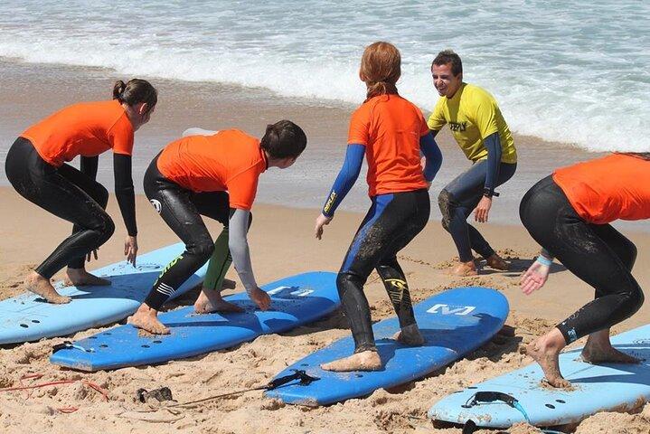 Cours de surf en groupe @Praia da Rocha