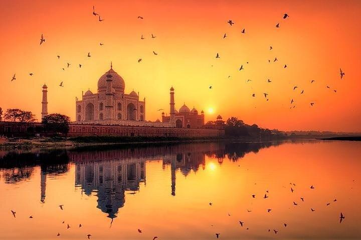 Taj Mahal & Agra Fort: privézonsopgangtour vanuit Delhi