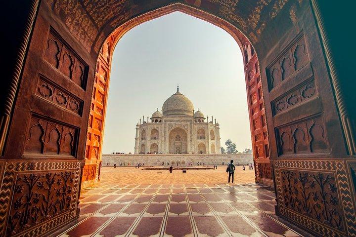 Taj Mahal & Agra Fort: privézonsopgangtour vanuit Delhi