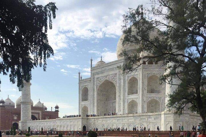 Alba e tramonto del Taj Mahal: tour privato di un giorno intero ad Agra