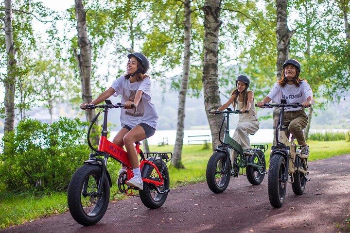 白樺湖と森のトレイルを巡るセルフガイドe-BIKEツアー