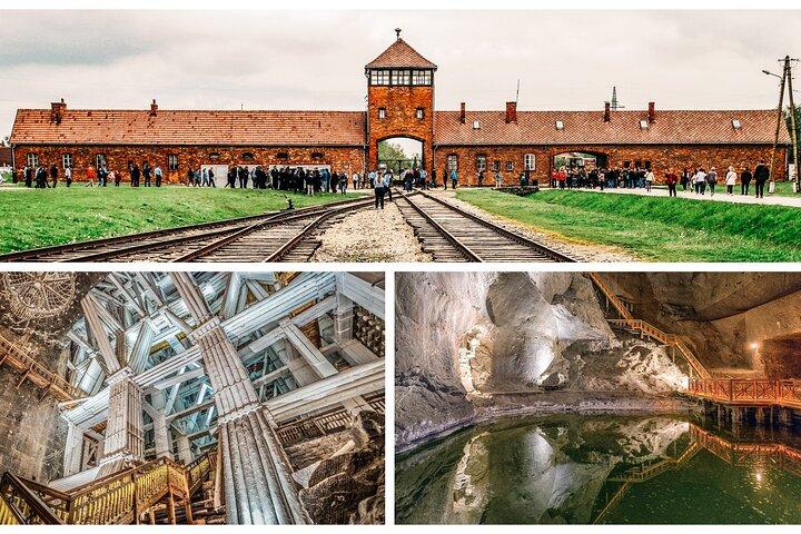 Excursión de 1 día a Auschwitz Birkenau y minas de sal con traslado al hotel