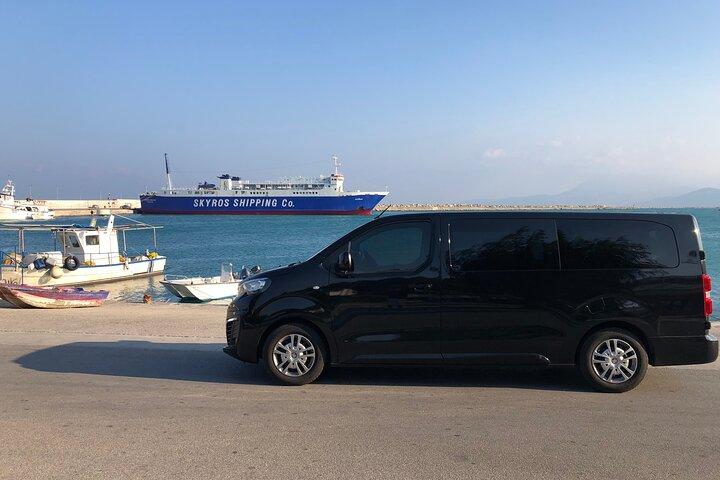 Luxe privétransfer van Athene naar de haven van Kymi
