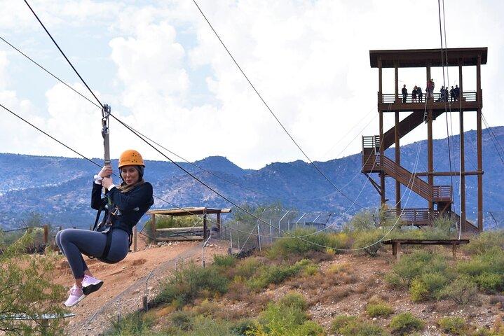 Zip Line Tour på Out of Africa Wildlife Park i Sedona, Camp Verde