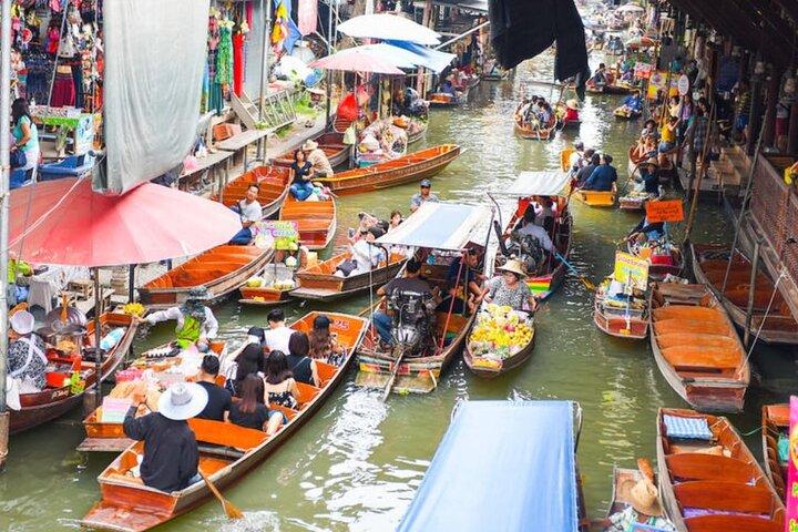 Berømte flydende marked Damnoen Saduak-dagstur med privat guide fra Hua Hin