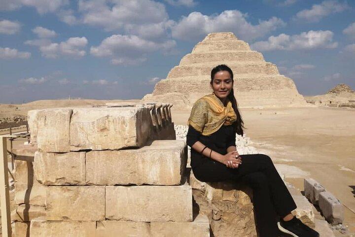 Private Full-Day Gizeh-piramides, Sphinx, Memphis-stad en Saqqara-trappiramide