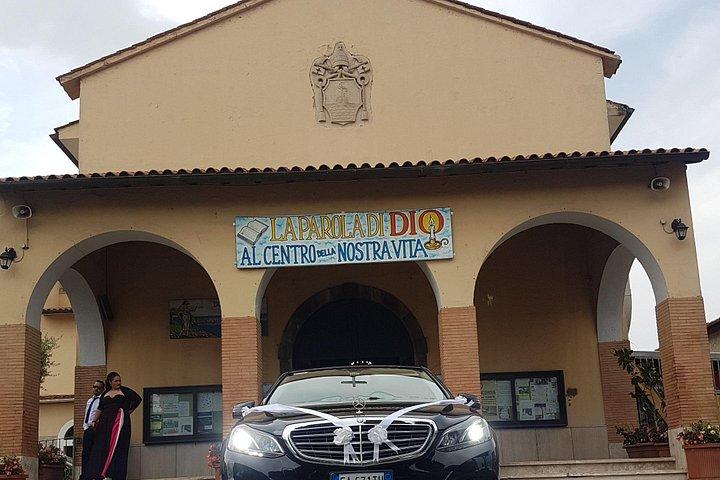 ローマの結婚式のための車