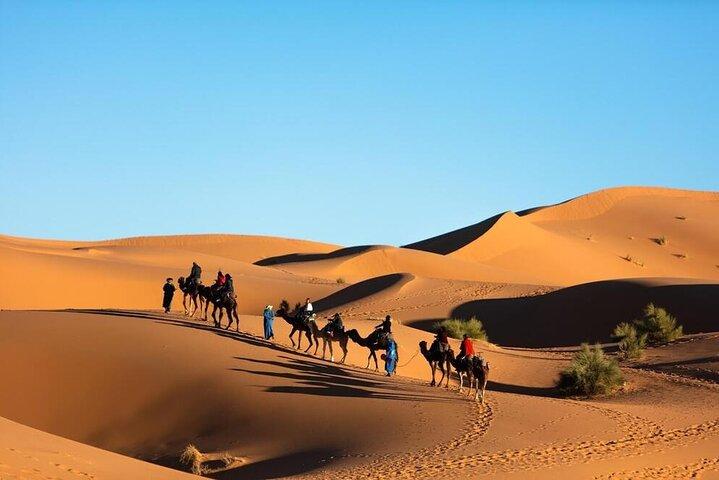 Passeio de camelo em Merzouga e acampamentos noturnos no deserto