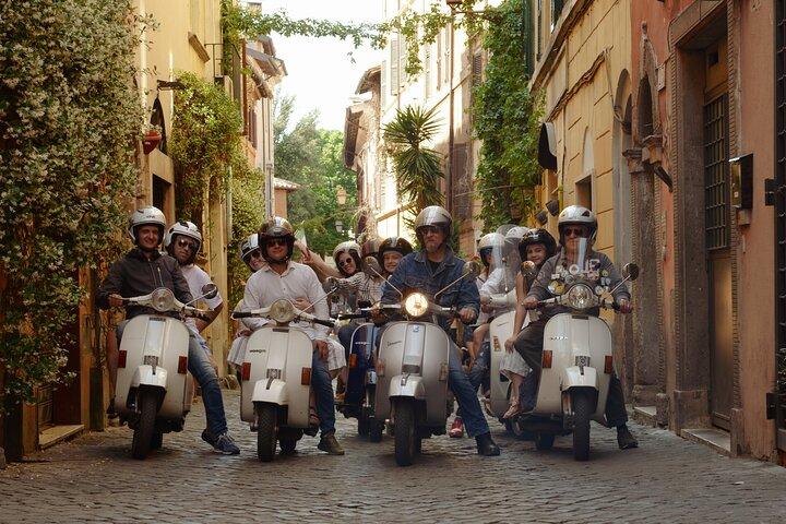 Vespa Tour with driver Rome By Night 3 hours