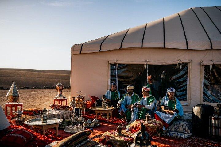 Lunch in The Luxury Camp in the Great Agafay Desert