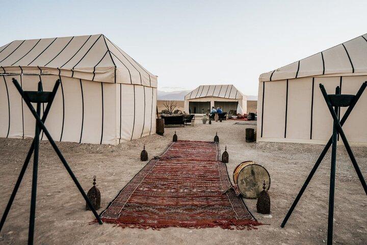 Lunch in The Luxury Camp in the Great Agafay Desert