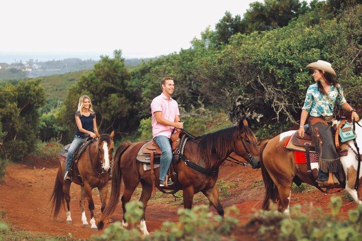 Paseo a caballo al atardecer por la costa norte de Oahu