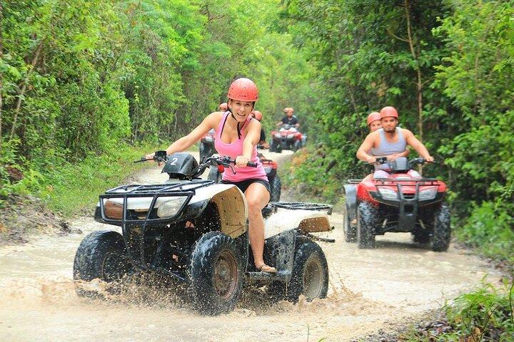 Jungle Tour! ATV Shared, Ziplining & Cenote from プラヤ・デル・カルメン