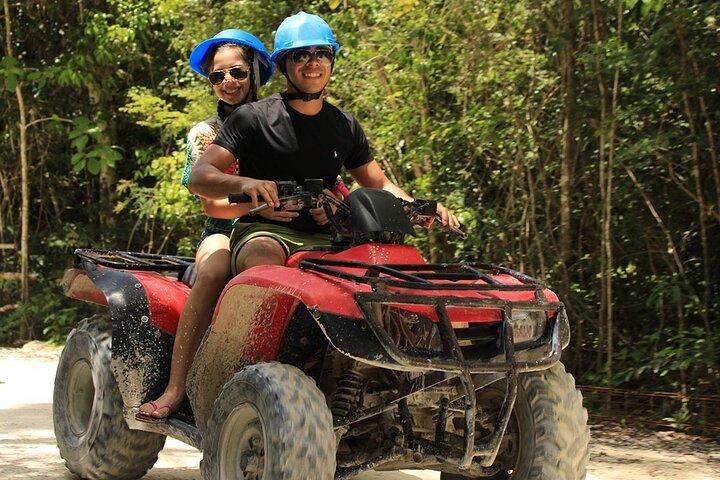 Jungle Tour! ATV Compartido, Tirolesa y Cenote desde Playa Del Carmen
