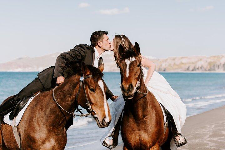 Experiencia privada de equitación en Santorini