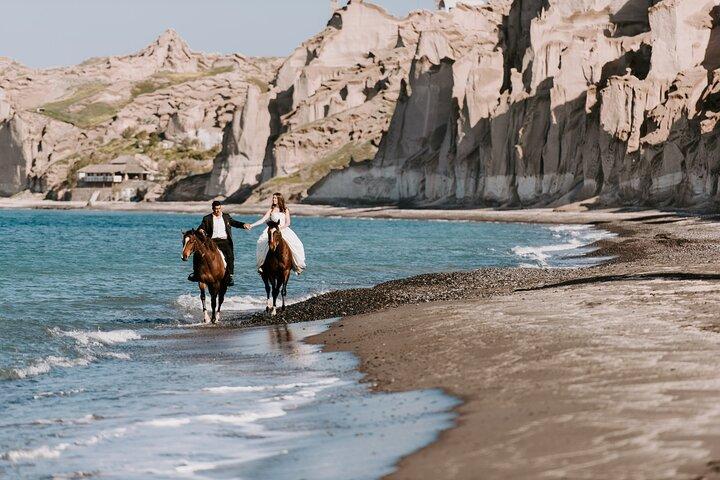 Experiencia privada de equitación en Santorini