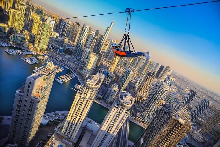 Zipline Experience in Dubai Marina with 1 Way optional Transfers