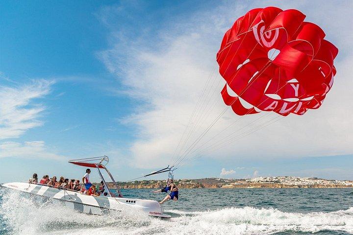 Parapendio da Albufeira Marina in barca
