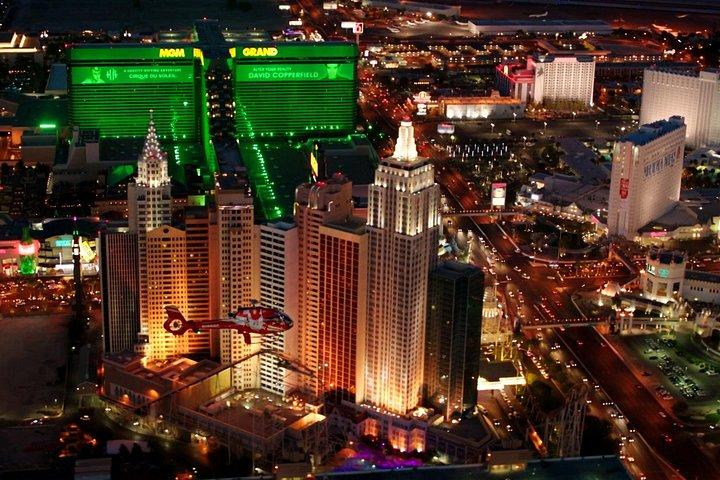 Las Vegas Strip Highlights med helikopter om natten