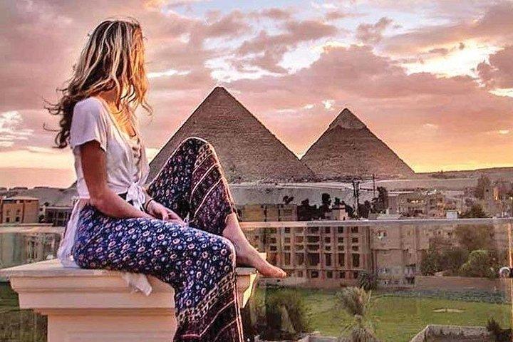 Private Giza Pyramid Sphinx Temple and Inside pyramid