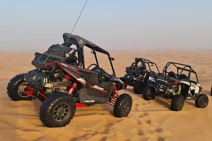 Dubai Morning Buggy Dunes Safari with Sandboarding & Camel Ride