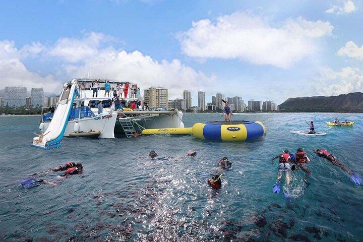 Oahu 5 - in - 1 Crucero Deluxe : Snorkeling con tortugas & Actividades oceánicas