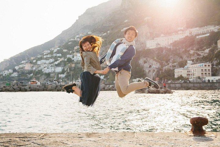 Privé-vakantiefotografiesessie met lokale fotograaf aan de kust van Amalfi