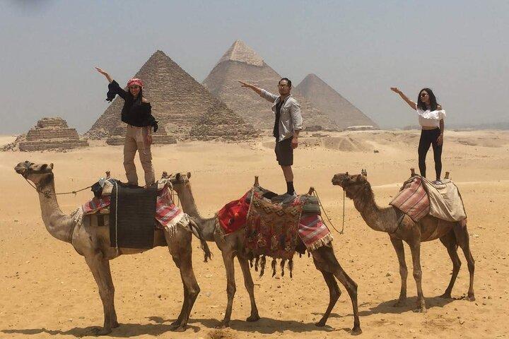Privat guidad dagstur: Giza Pyramider, Egyptisk Museum och Nile Dinner Cruise