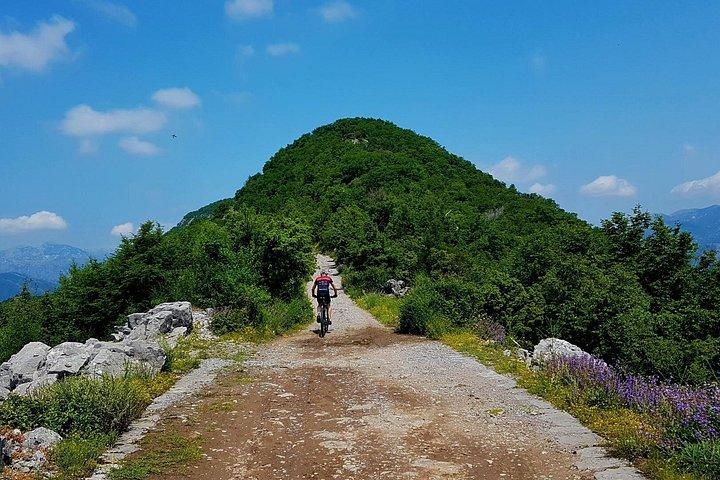 ヴルマック半島のマウンテン バイク - コトル湾のパノラマ ビュー