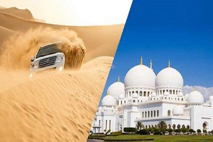 Safari in 4x4 del deserto all-inclusive, tour della città di Dubai e tour della città di Abu Dhabi