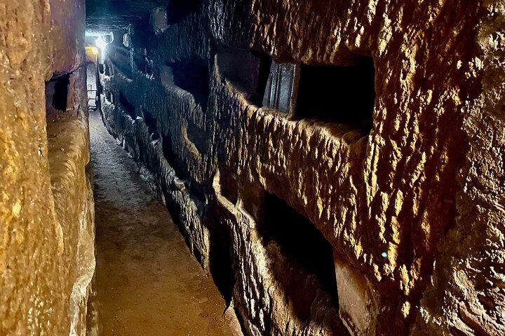 Tour privado exprés de las catacumbas romanas con traslado