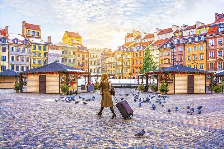 Warszawa Layover City Tour i bil med afhentning i lufthavnen