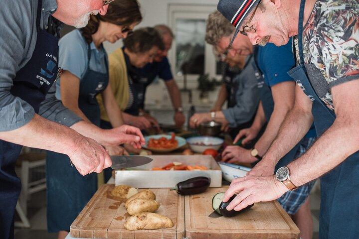 Cours de cuisine grecque traditionnelle et déjeuner bio à Poros