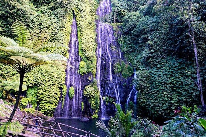 Reis naar het paradijs op Bali Banyumala-waterval en Twin Lake