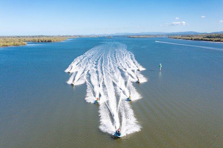 ¡Tour de 1,5 horas en moto de agua a la isla South Stradbroke!