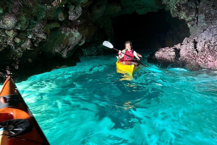 Excursion en kayak à Porto Selvaggio + plongée + bain dans les sources froides