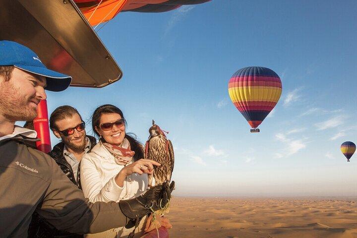 Dubai Beautiful Desert By Hot Air Balloon With Falcon Show and Camel