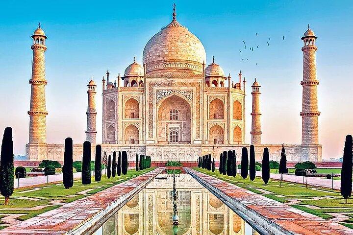 Tour privato di mezza giornata all'alba al Taj Mahal con visita ad Agra Fort