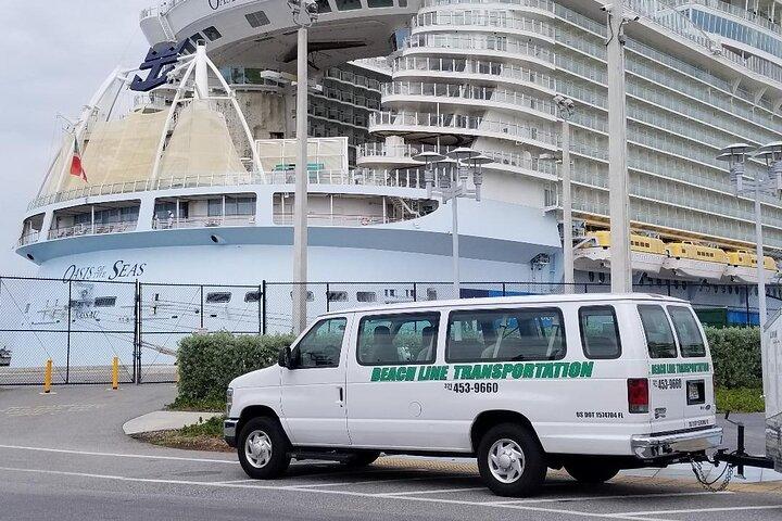 Port Canaveral / Cape Canaveral / Cocoa Beach til MCO lufthavn / hotel (Privat måde)