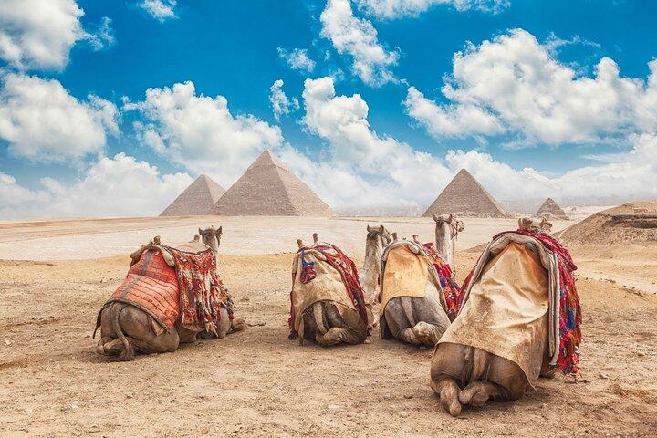 Privat tur: Kairo-dagsrejse fra Hurghada, herunder rundrejsefly, Giza-pyramider, sfinx og egyptisk museum