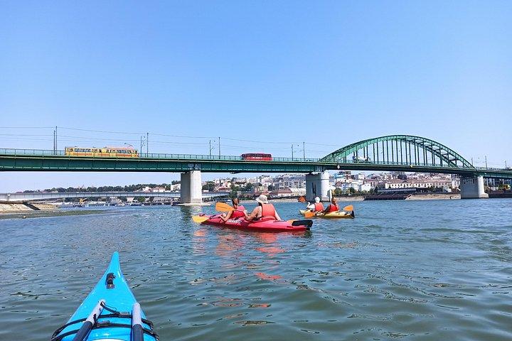 ベオグラードの橋の下でカヤック