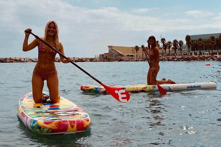 Paddlesurfen in Barcelona